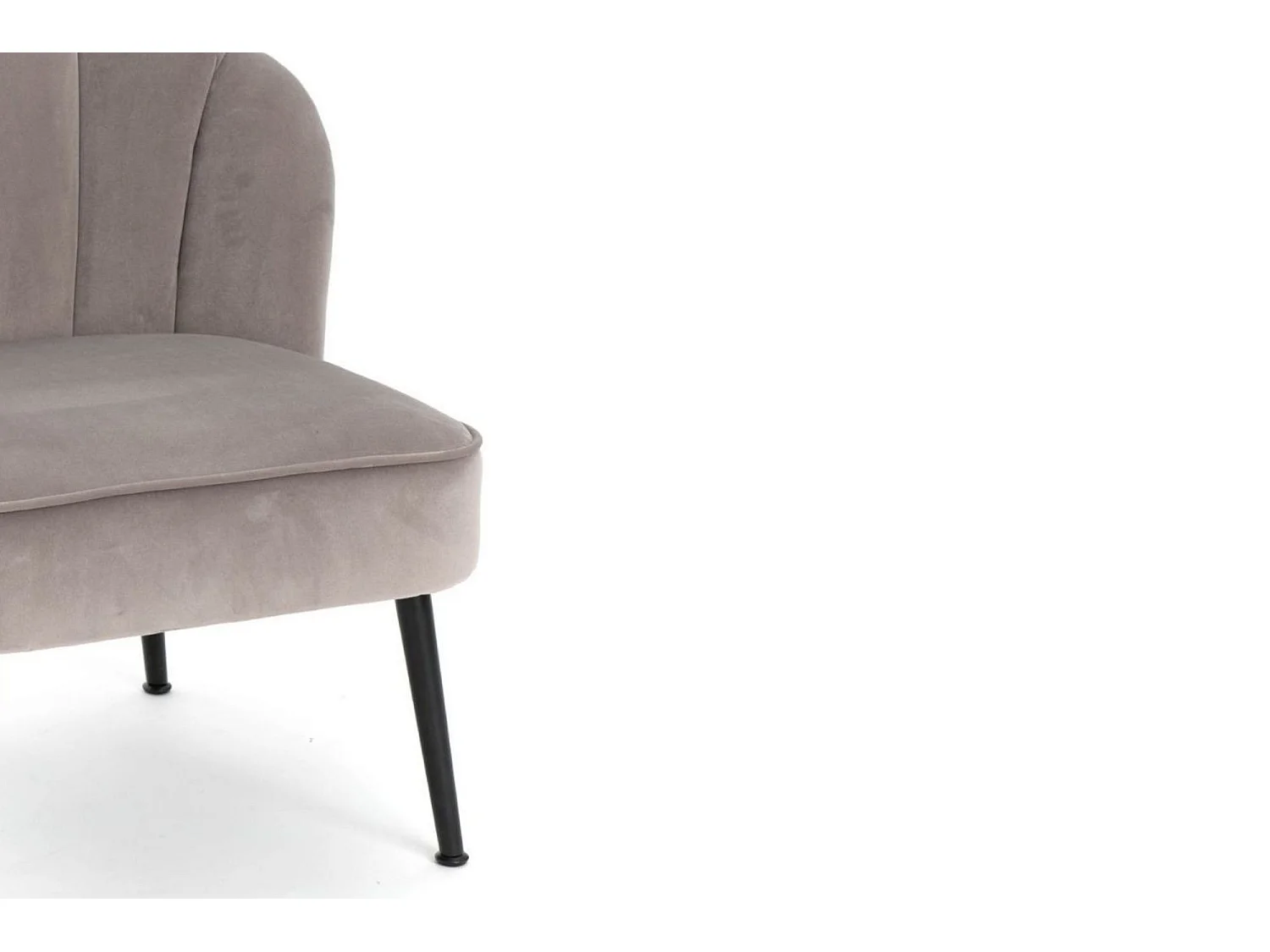 Fauteuil Flore gris en velours