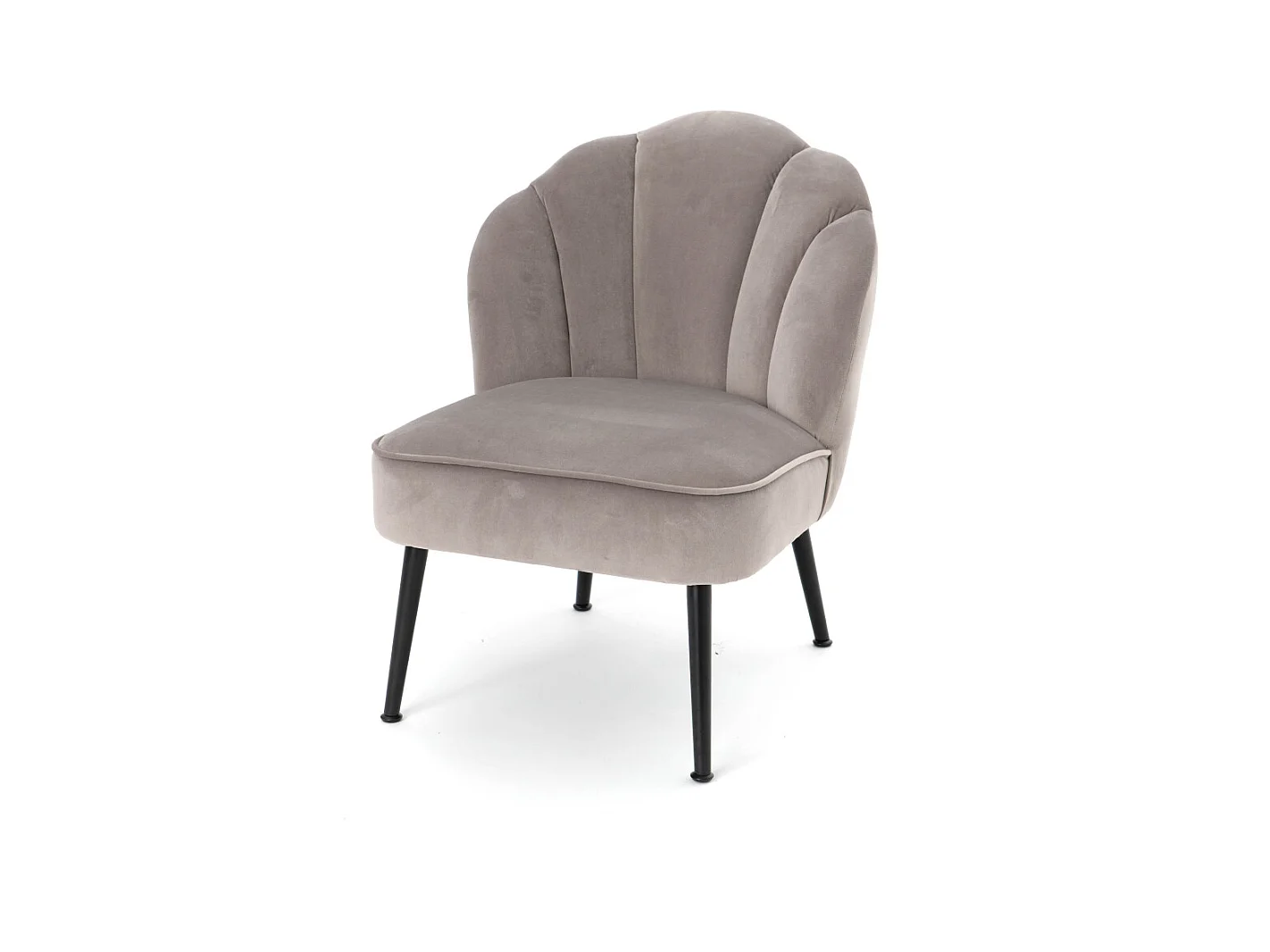 Fauteuil Flore gris en velours