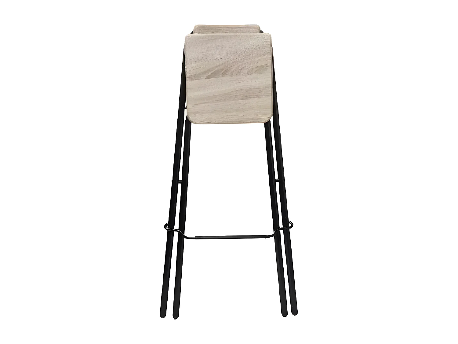 Lot de 4 tabouret de bar pliable en acier et PVC coloris naturel - Dim : L 48 x l 50 x H 98 cm