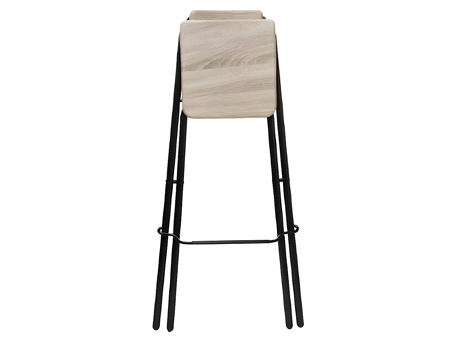 Lot de 4 tabouret de bar pliable en acier et PVC coloris naturel - Dim : L 48 x l 50 x H 98 cm