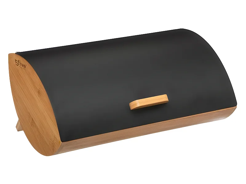 Boîte à pain en bambou coloris noir - Longueur 26 x Profondeur 16 x Hauteur 35,6 cm