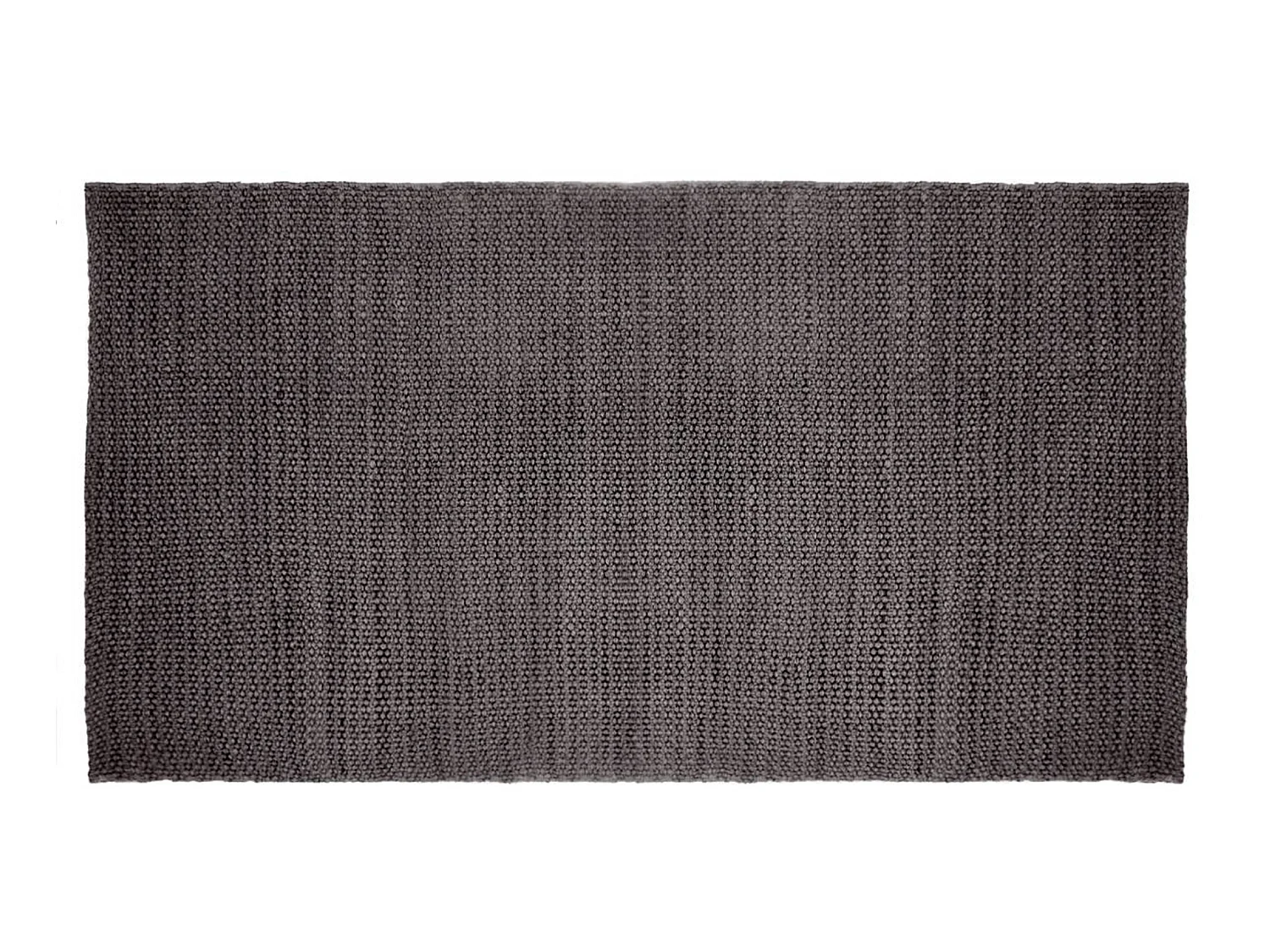 Tapis rectangulaire en coton cloris gris foncé - Dim : L. 140 x l. 70 cm