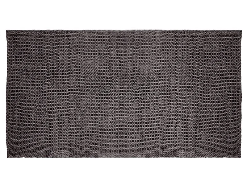 Tapis rectangulaire en coton cloris gris foncé - Dim : L. 140 x l. 70 cm