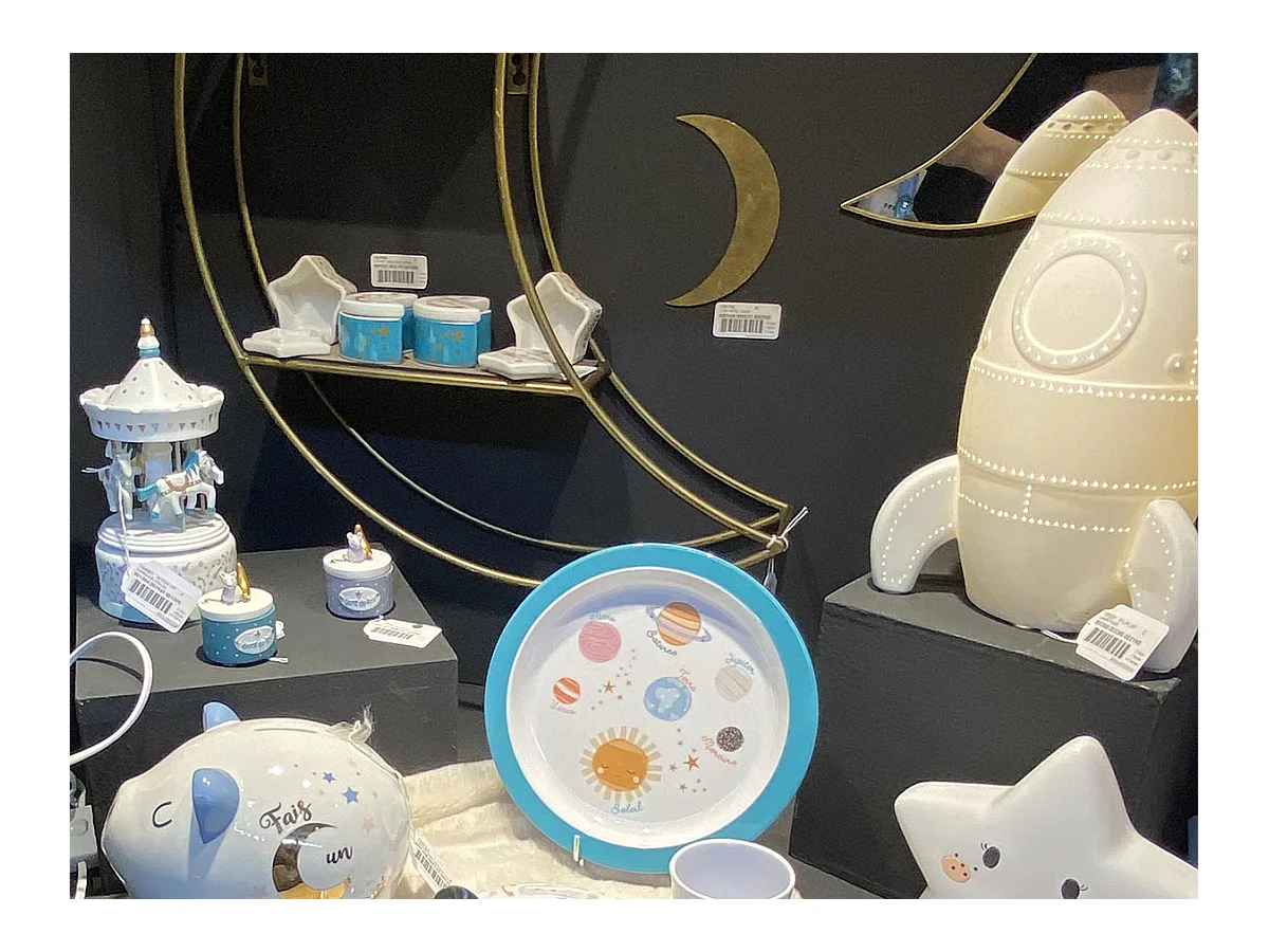 Lampe fusée en porcelaine    - E14_8W_LED