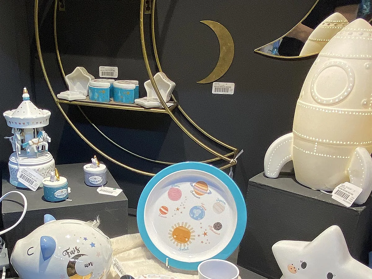 Lampe fusée en porcelaine    - E14_8W_LED