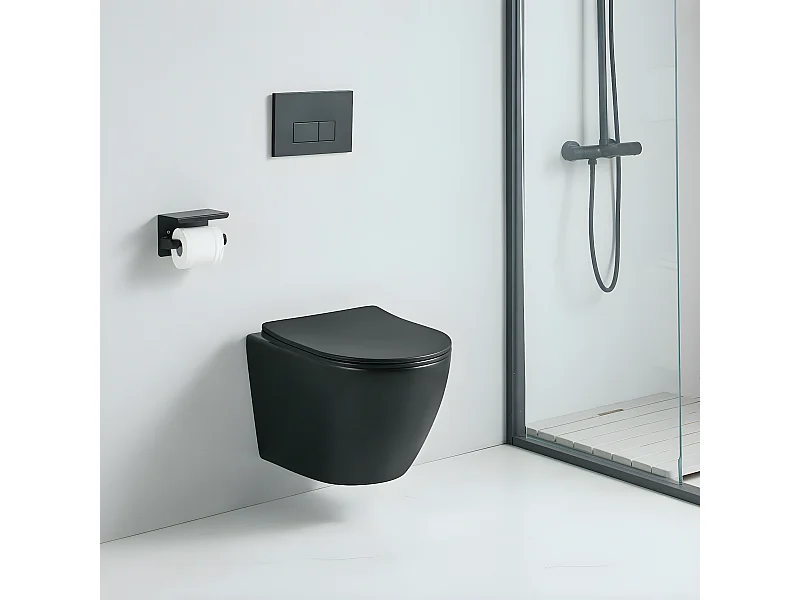 Inodoro suspendido CARCEO negro mate