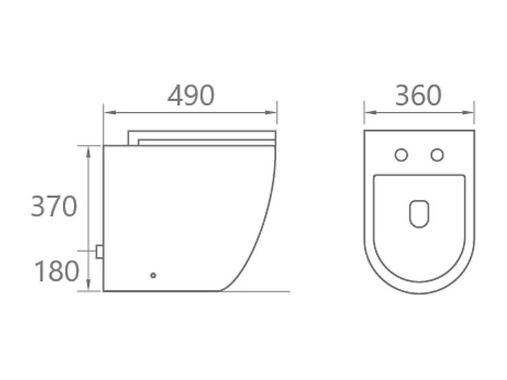 Inodoro suspendido CARCEO negro mate