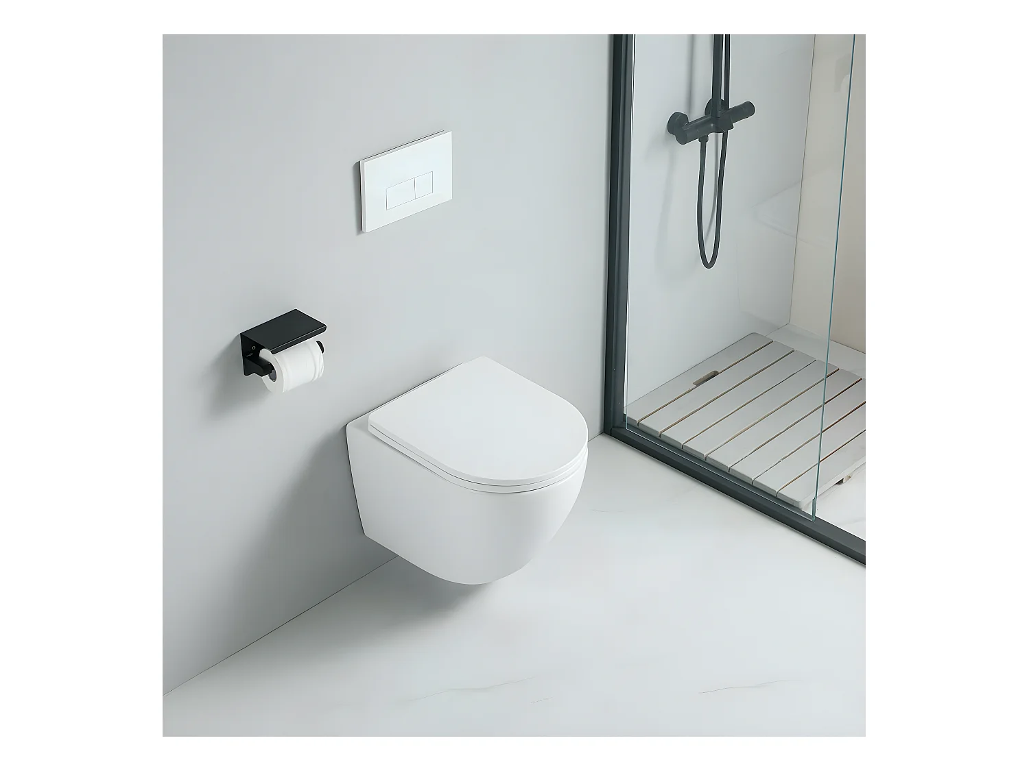 Cuvette WC suspendu CARCEO - sans bride et avec frein de chute