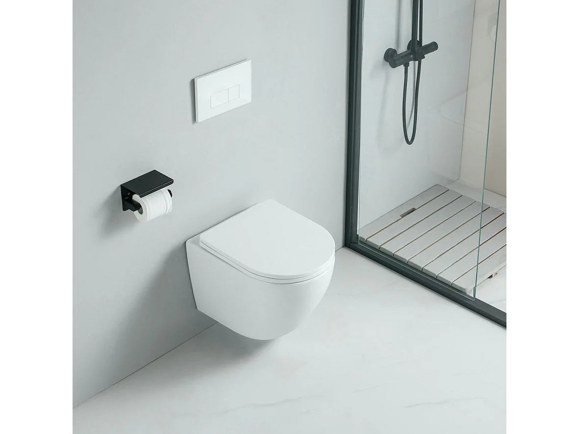 Cuvette WC suspendu CARCEO - sans bride et avec frein de chute