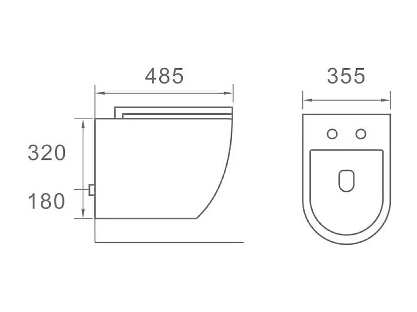 Cuvette WC suspendu CARCEO - sans bride et avec frein de chute
