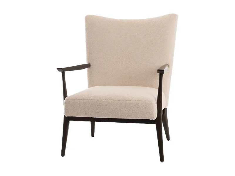 Fauteuil scandinave en tissu bouclette - SUZY