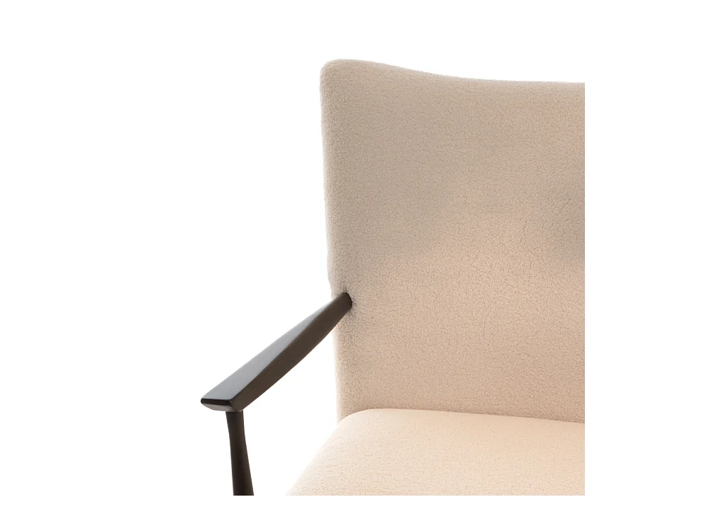 Fauteuil scandinave en tissu bouclette - SUZY