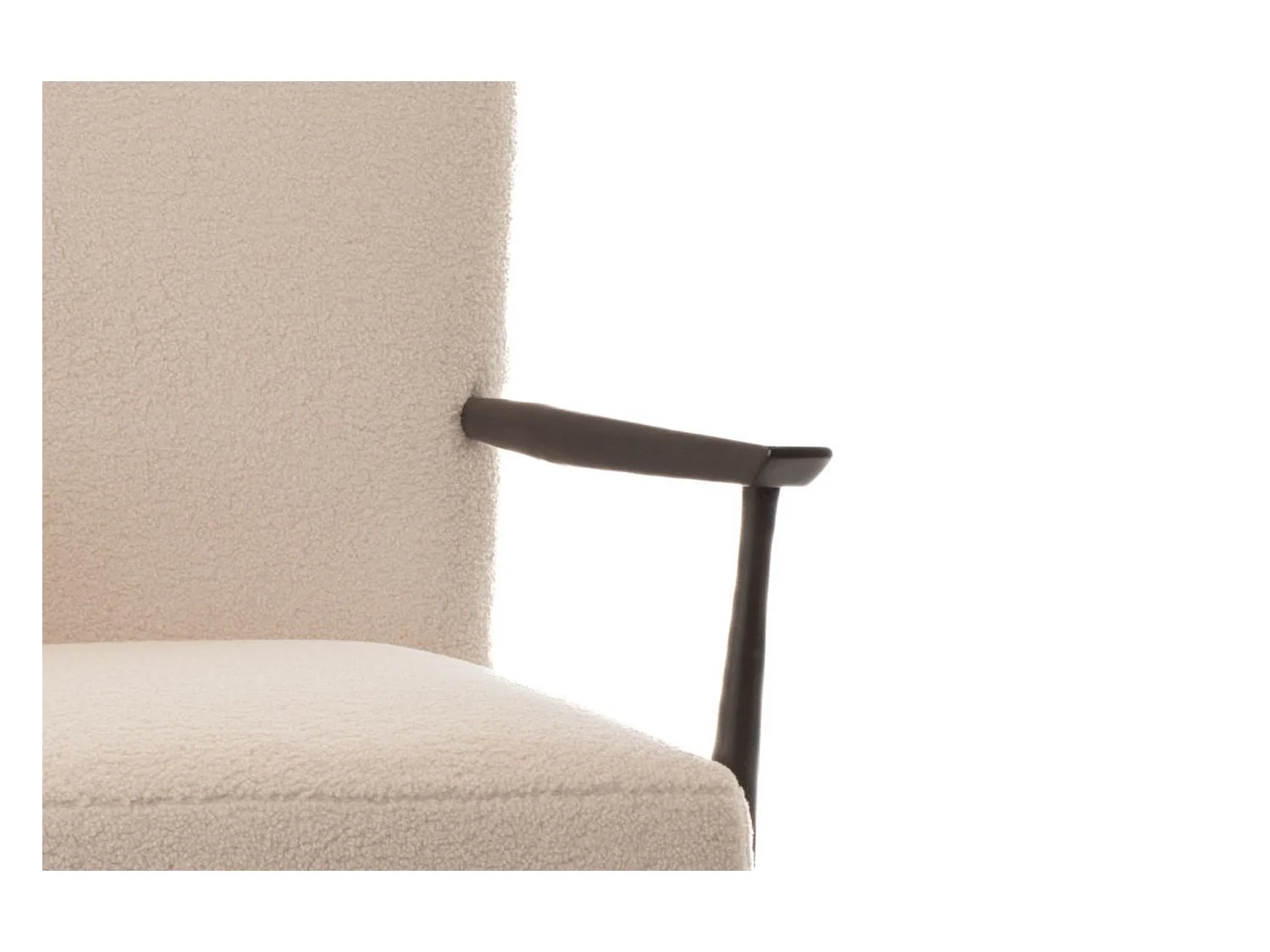 Fauteuil scandinave en tissu bouclette - SUZY