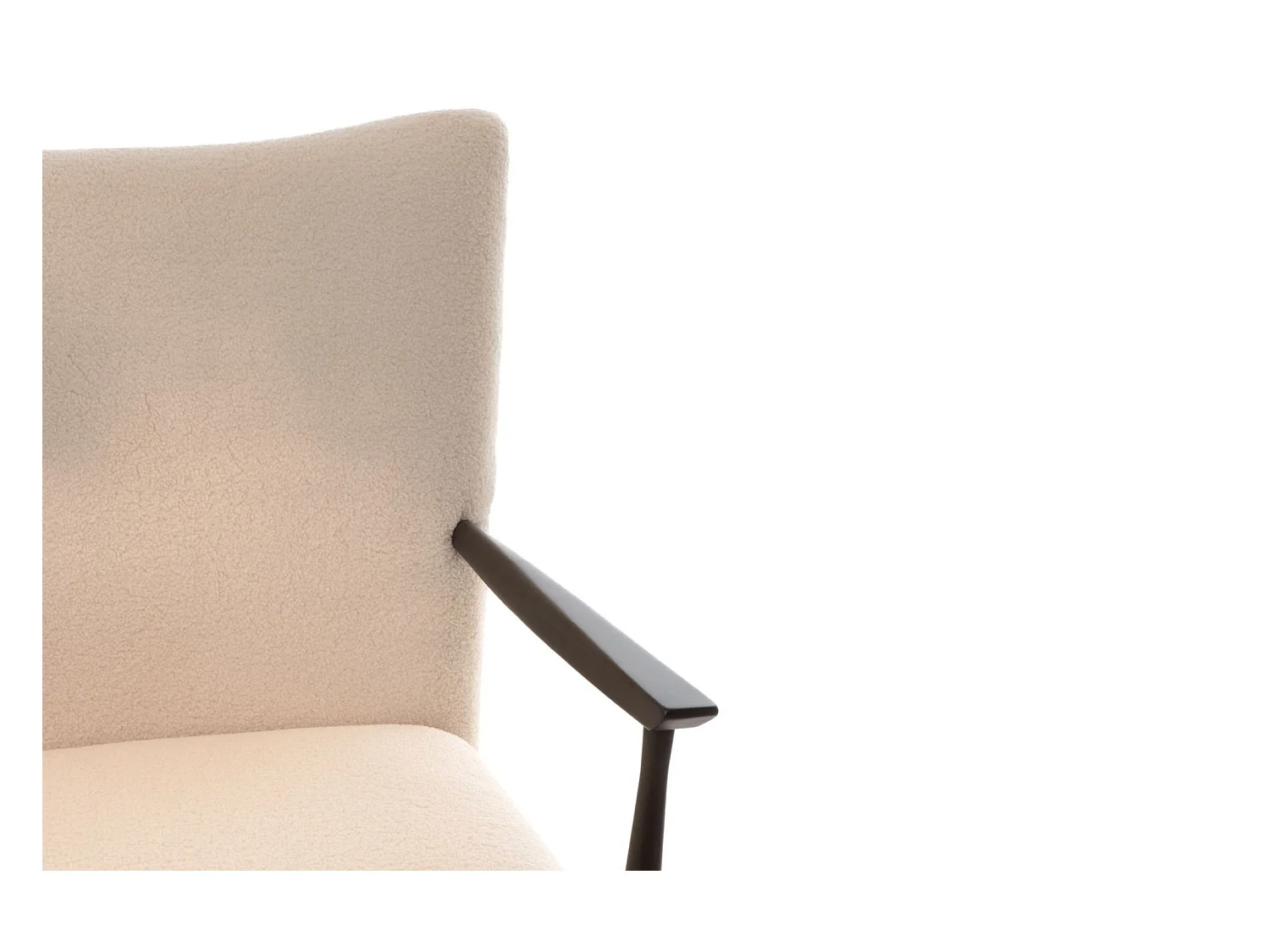 Fauteuil scandinave en tissu bouclette - SUZY
