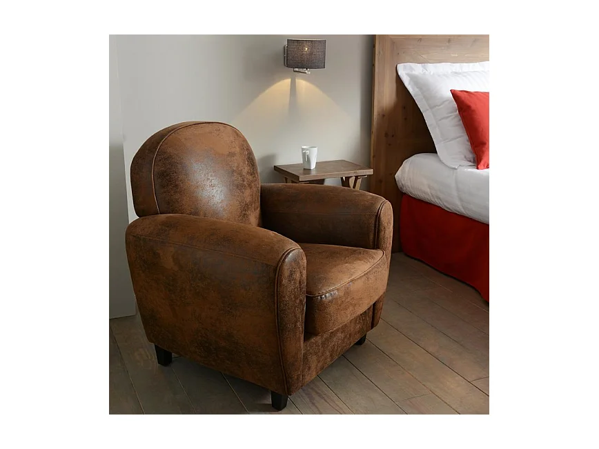 Fauteuil club marron