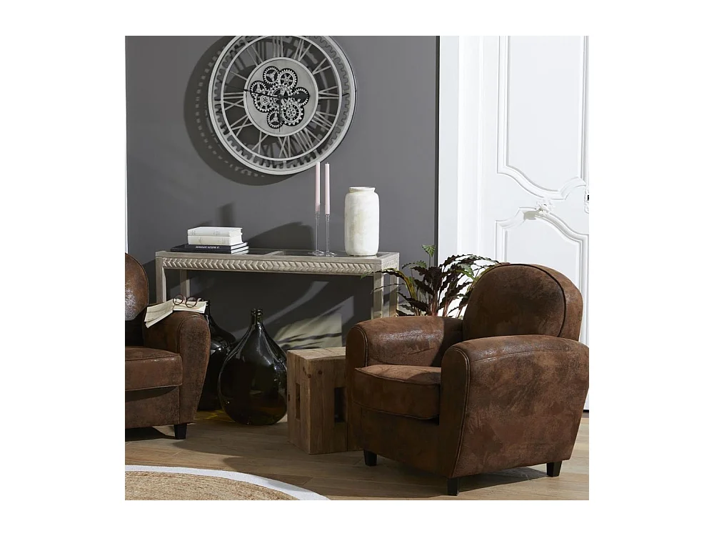 Fauteuil club marron