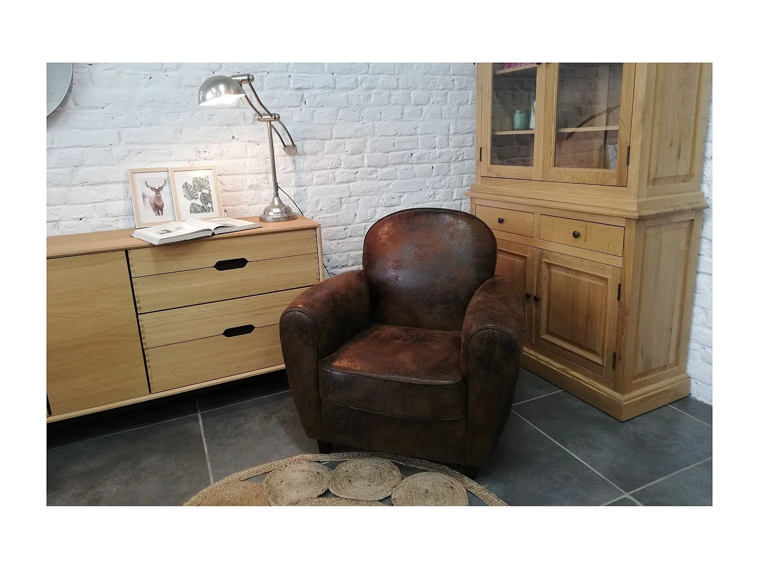 Fauteuil club marron