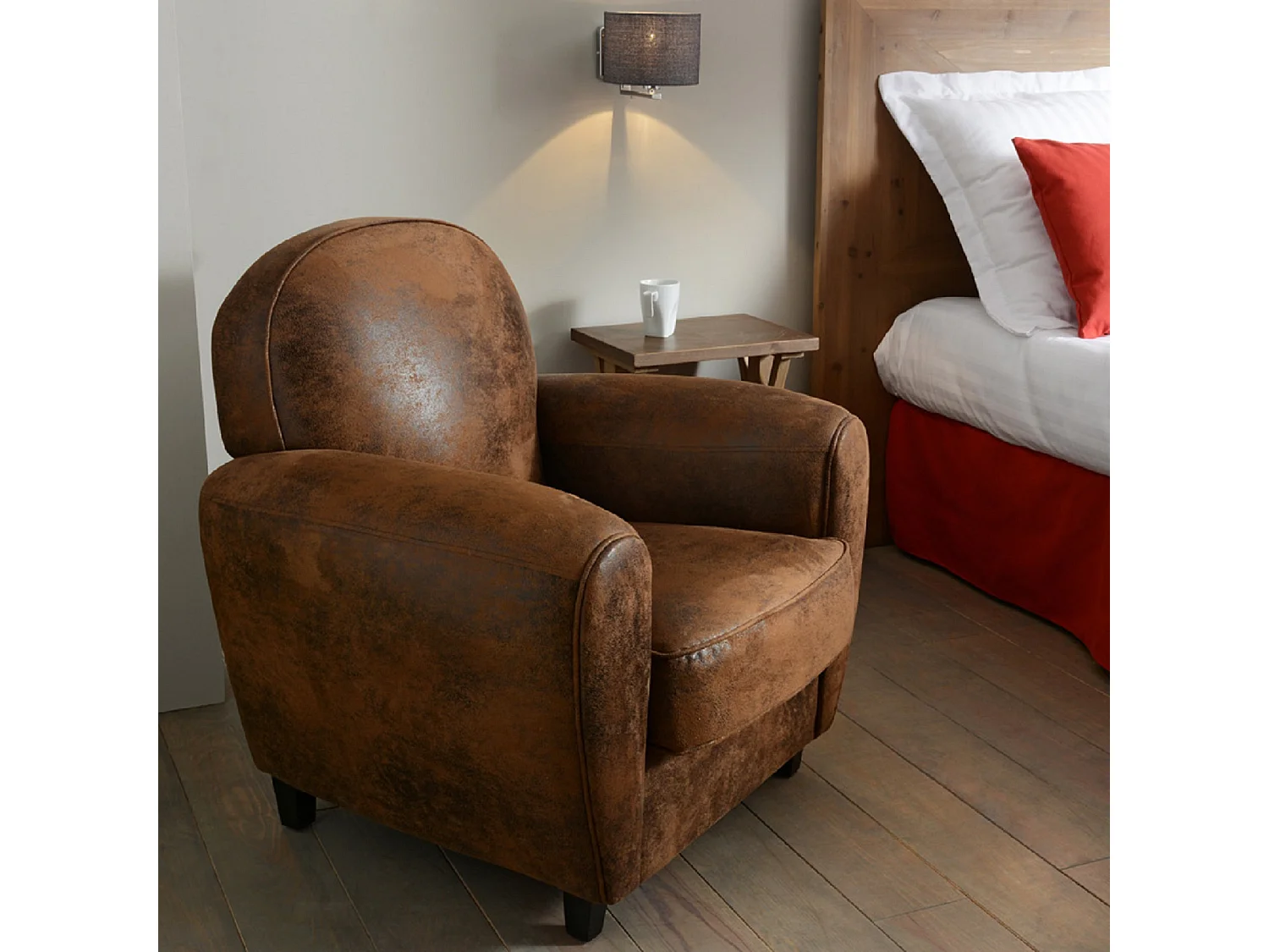 Fauteuil club marron