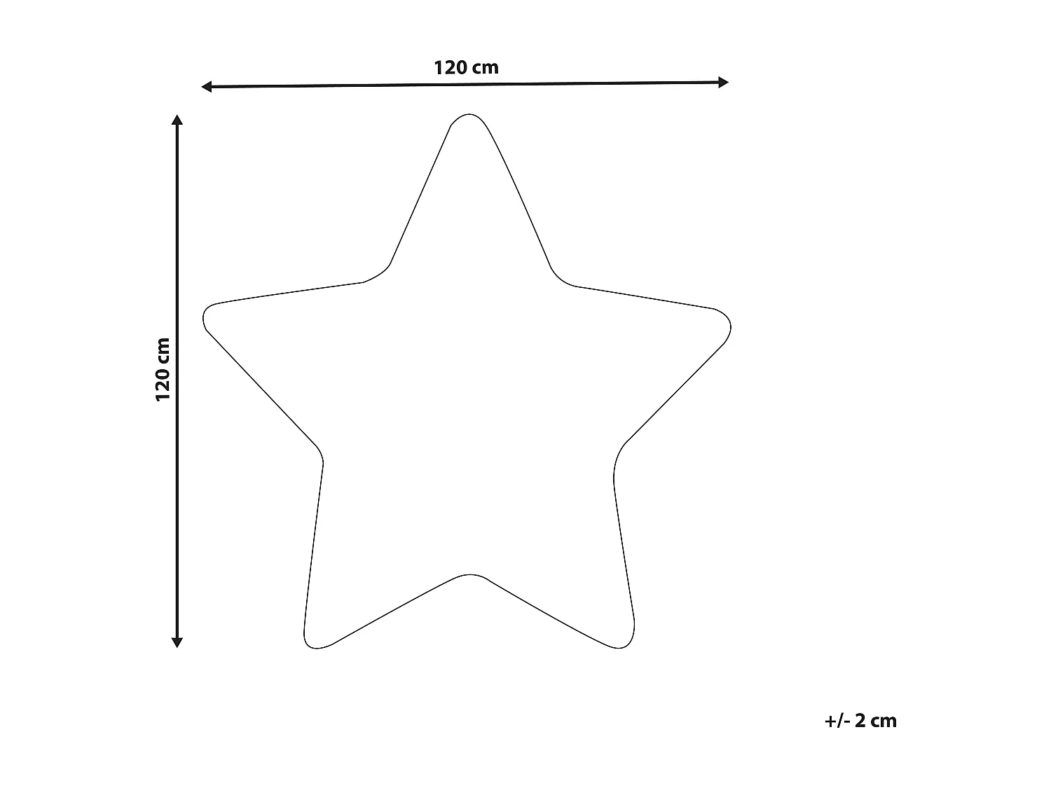 Vloerkleed polyester wit ⌀ 120 cm SIRIUS