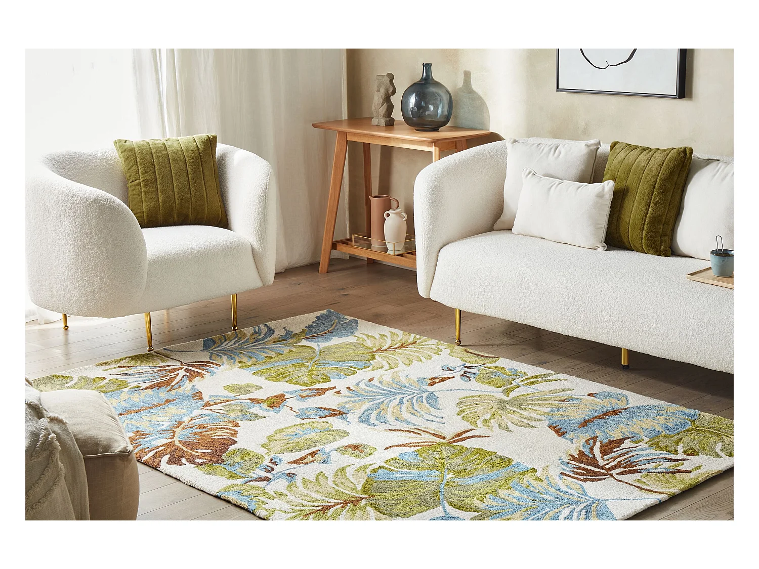 Vloerkleed wol meerkleurig 160 x 230 cm KINIK