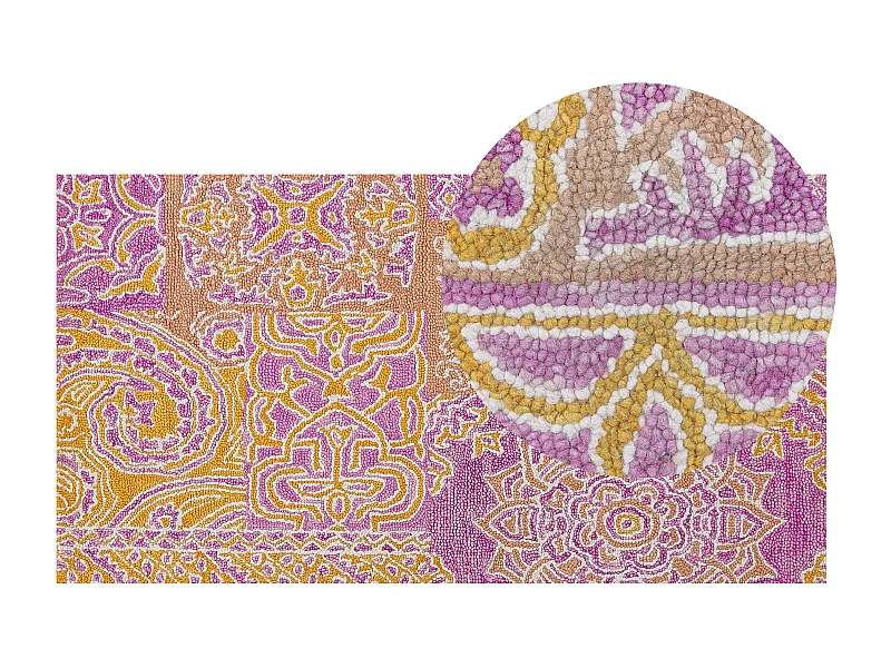 Tapete de lã multicolor 80 x 150 cm AVANOS