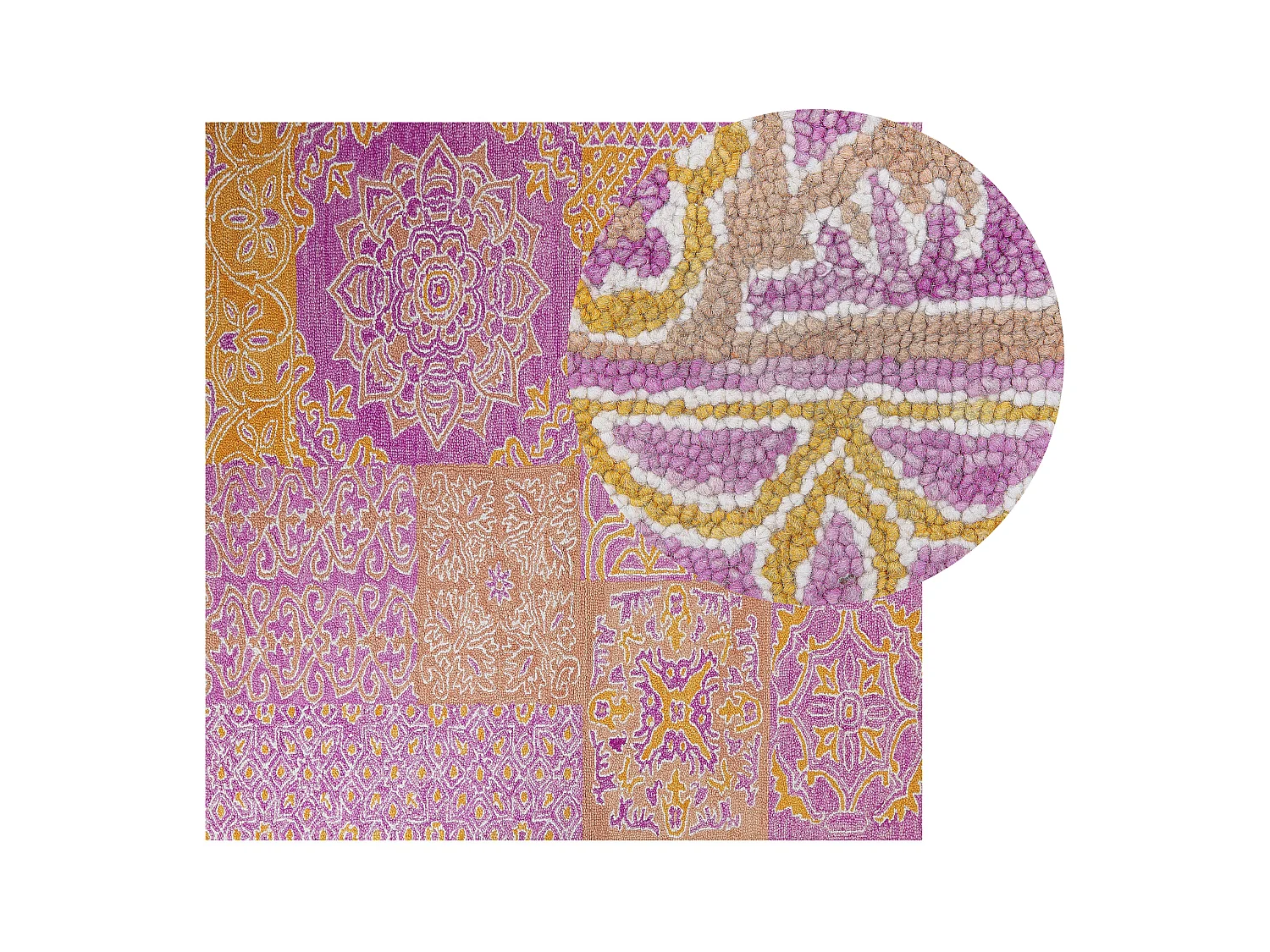 Tapis AVANOS Rose 200 x 200 cm Laine