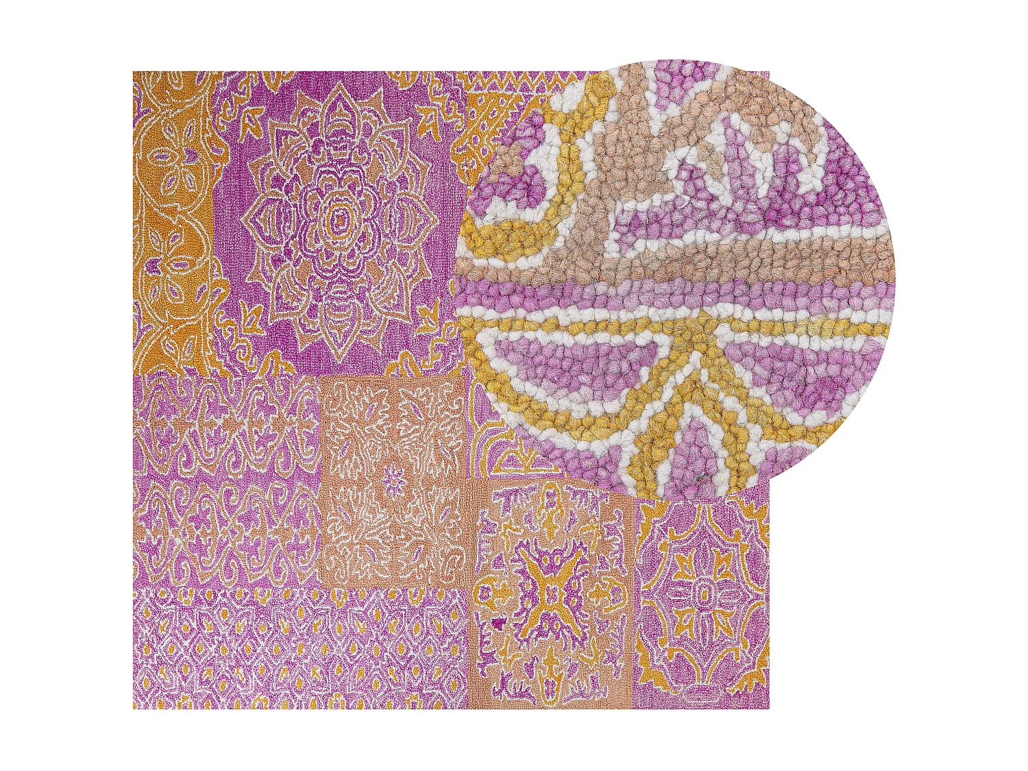 Vloerkleed vintage meerkleurig 200 x 200 cm AVANOS