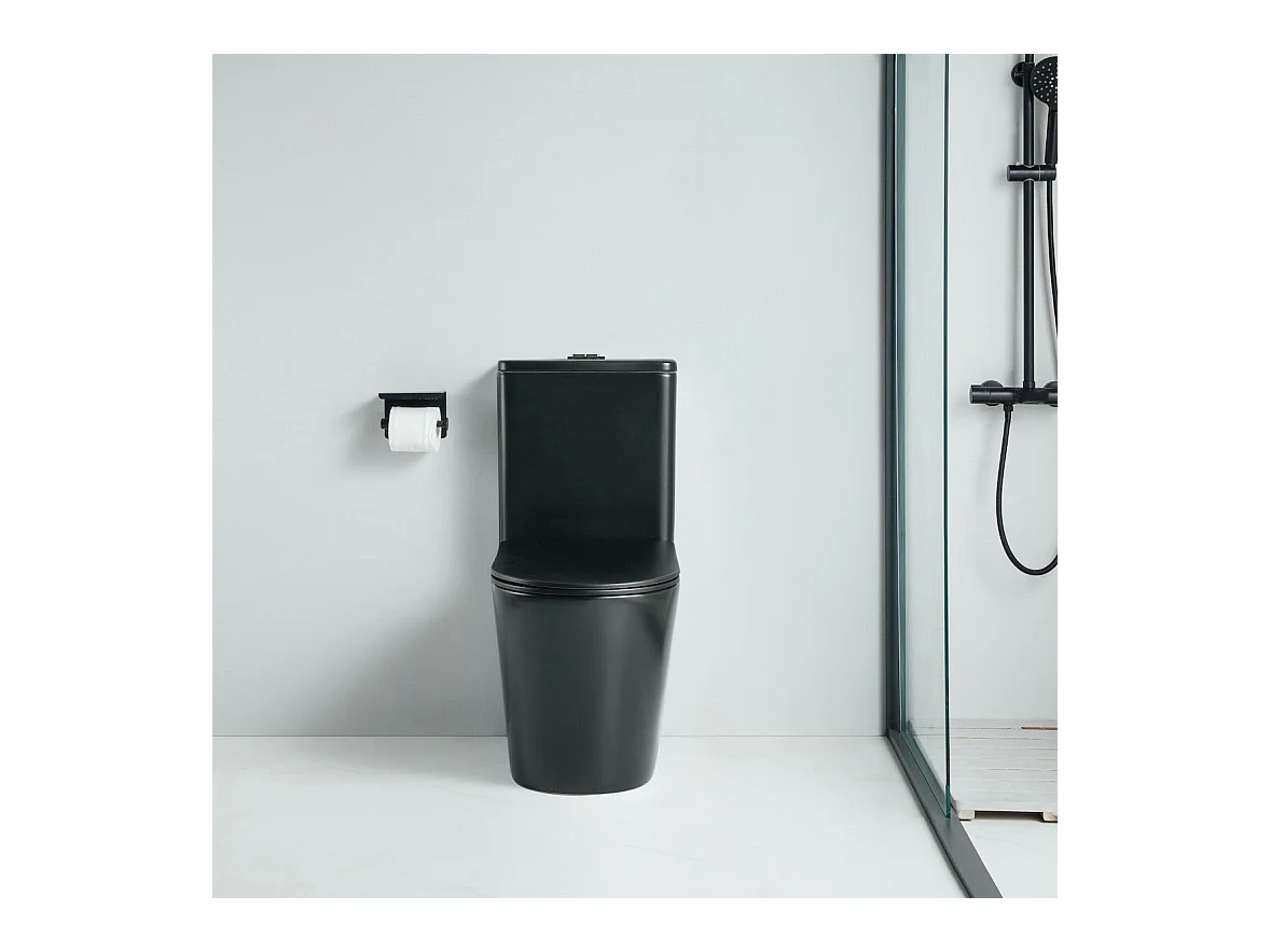 Toilette WC à poser CIPOLI en céramique noir mat