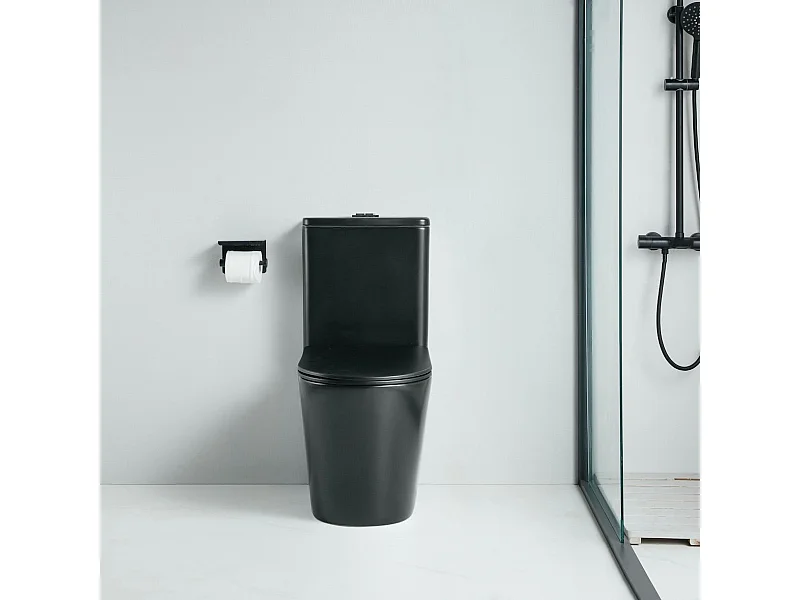 Inodoro cerámica CIPOLI cisterna baja negro mate