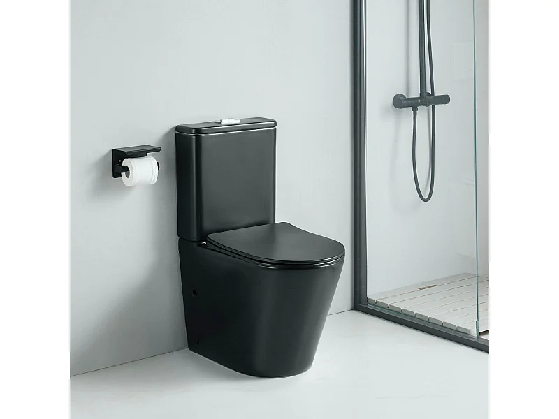 Toilette WC à poser CIPOLI en céramique noir mat