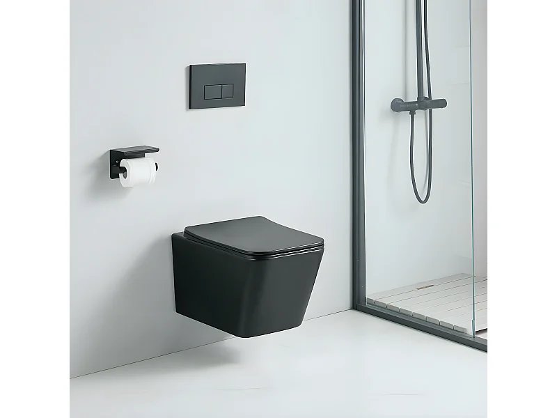 Inodoro suspendido CALETO negro mate