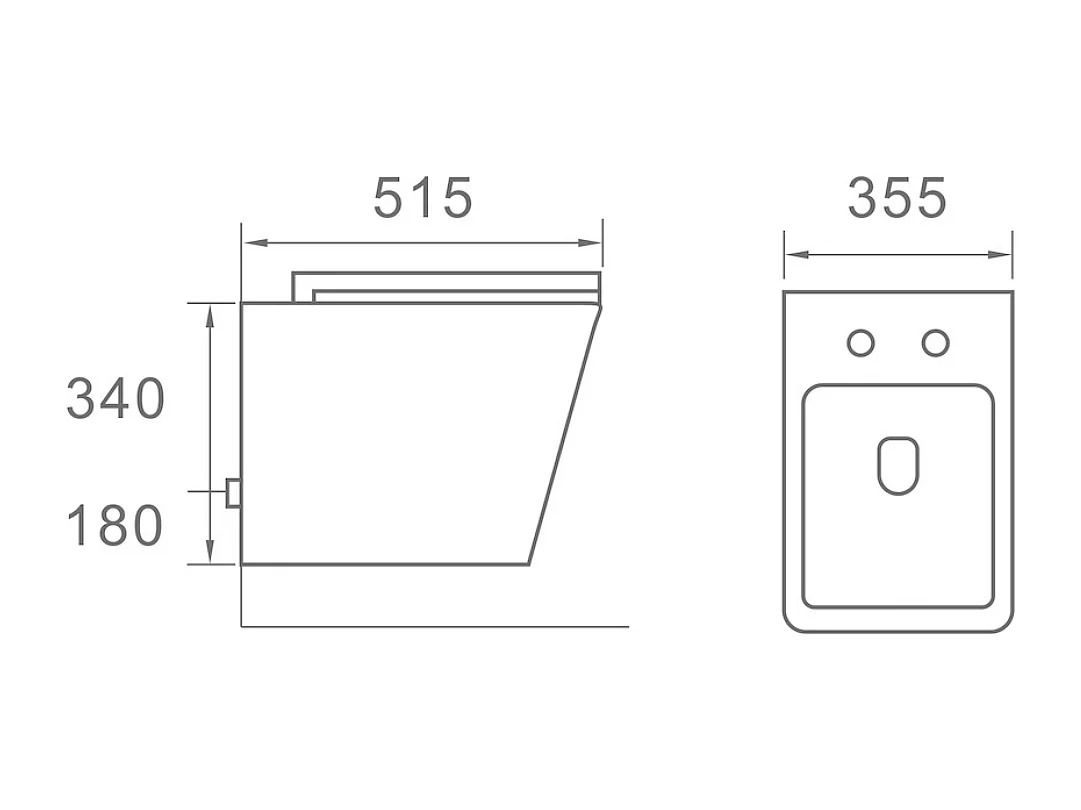 Cuvette WC suspendu CALETO noir mat - sans bride et avec frein de chute