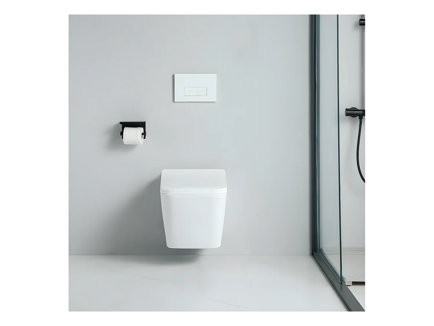 Cuvette WC suspendu CALETO - sans bride et avec frein de chute