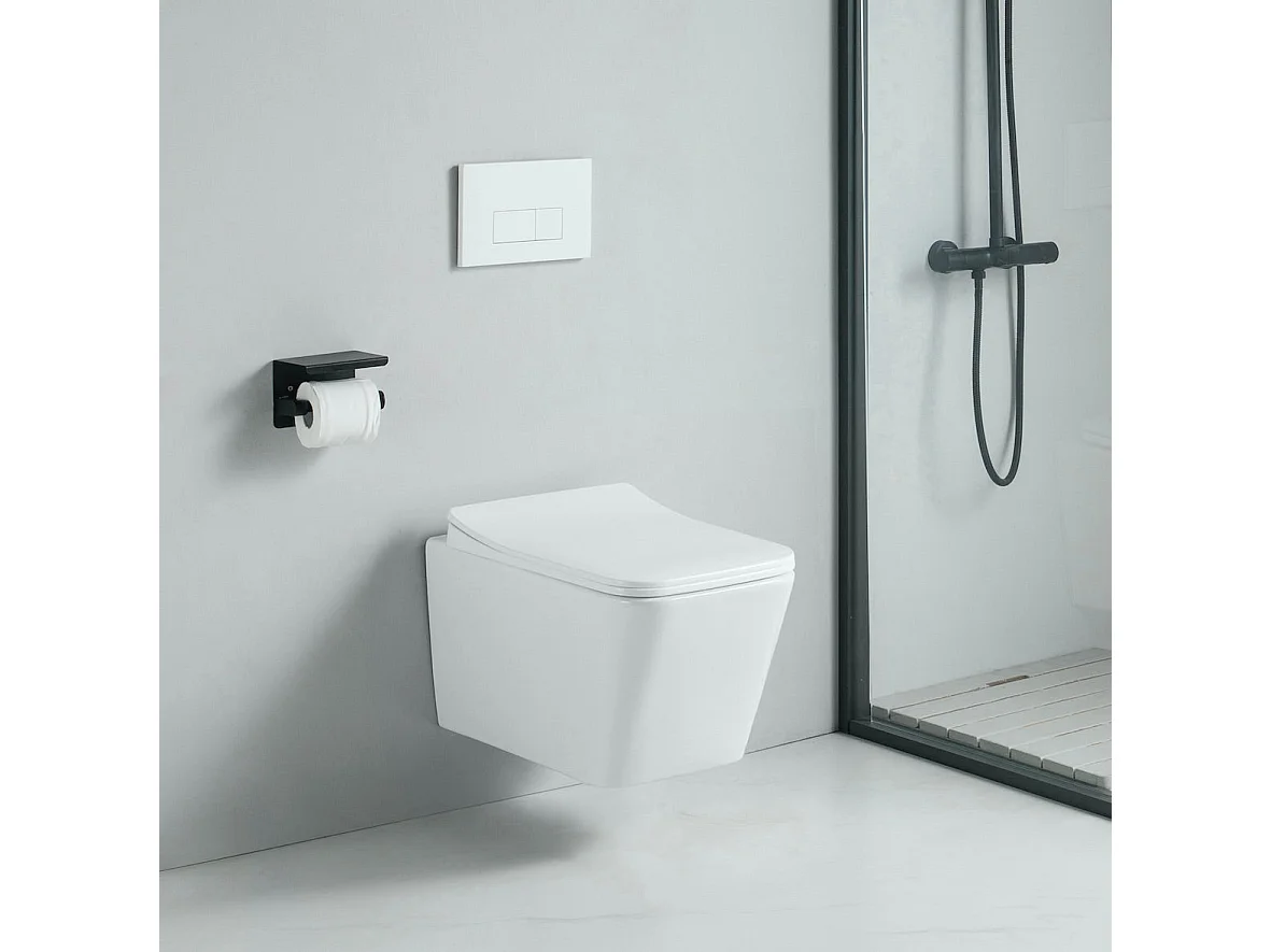 Cuvette WC suspendu CALETO - sans bride et avec frein de chute