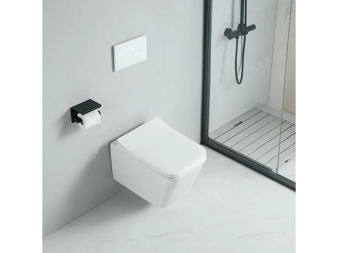 Cuvette WC suspendu CALETO - sans bride et avec frein de chute