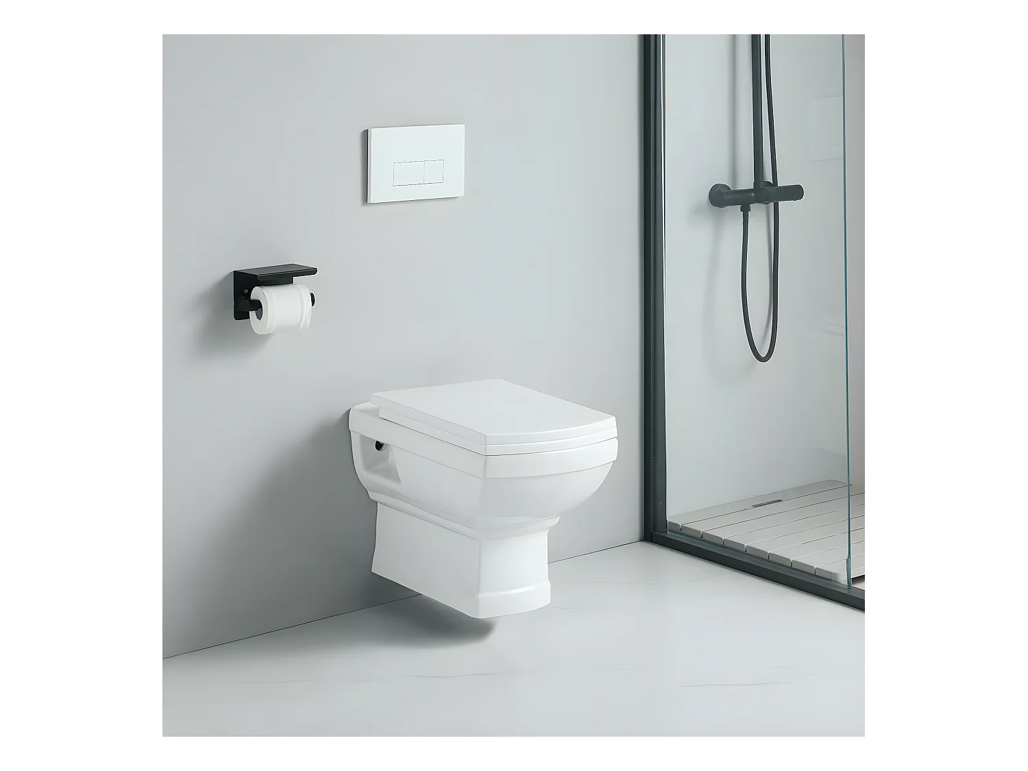 Cuvette WC rétro suspendu MECHELL en céramique