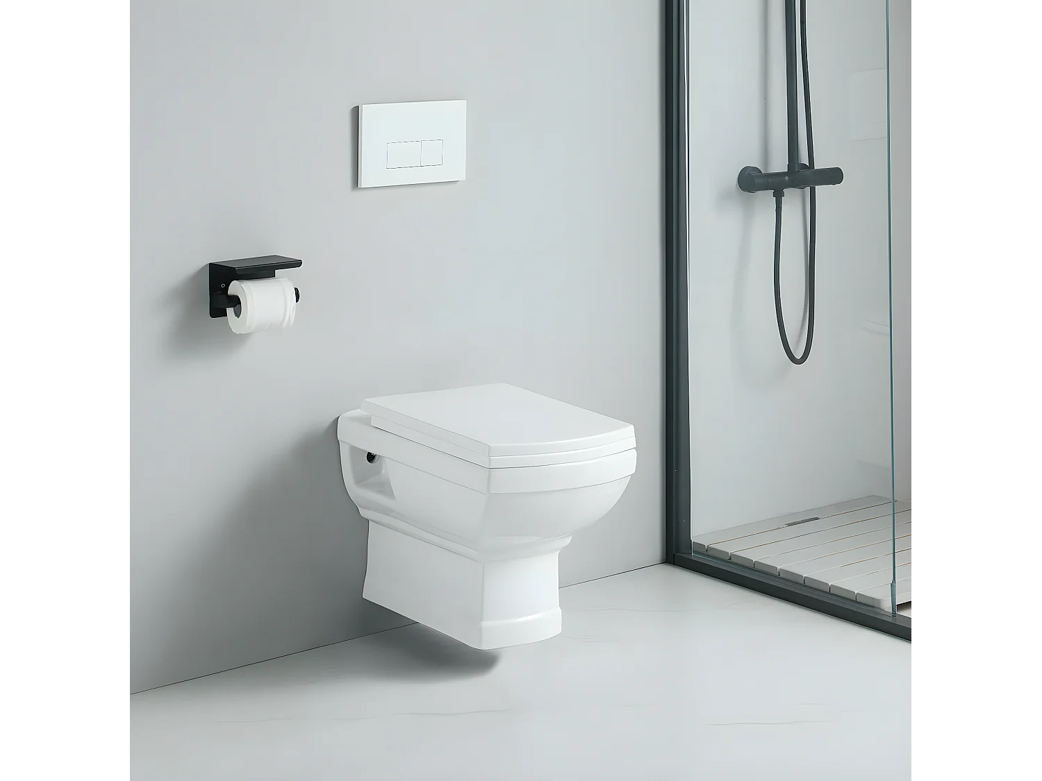 Cuvette WC rétro suspendu MECHELL en céramique