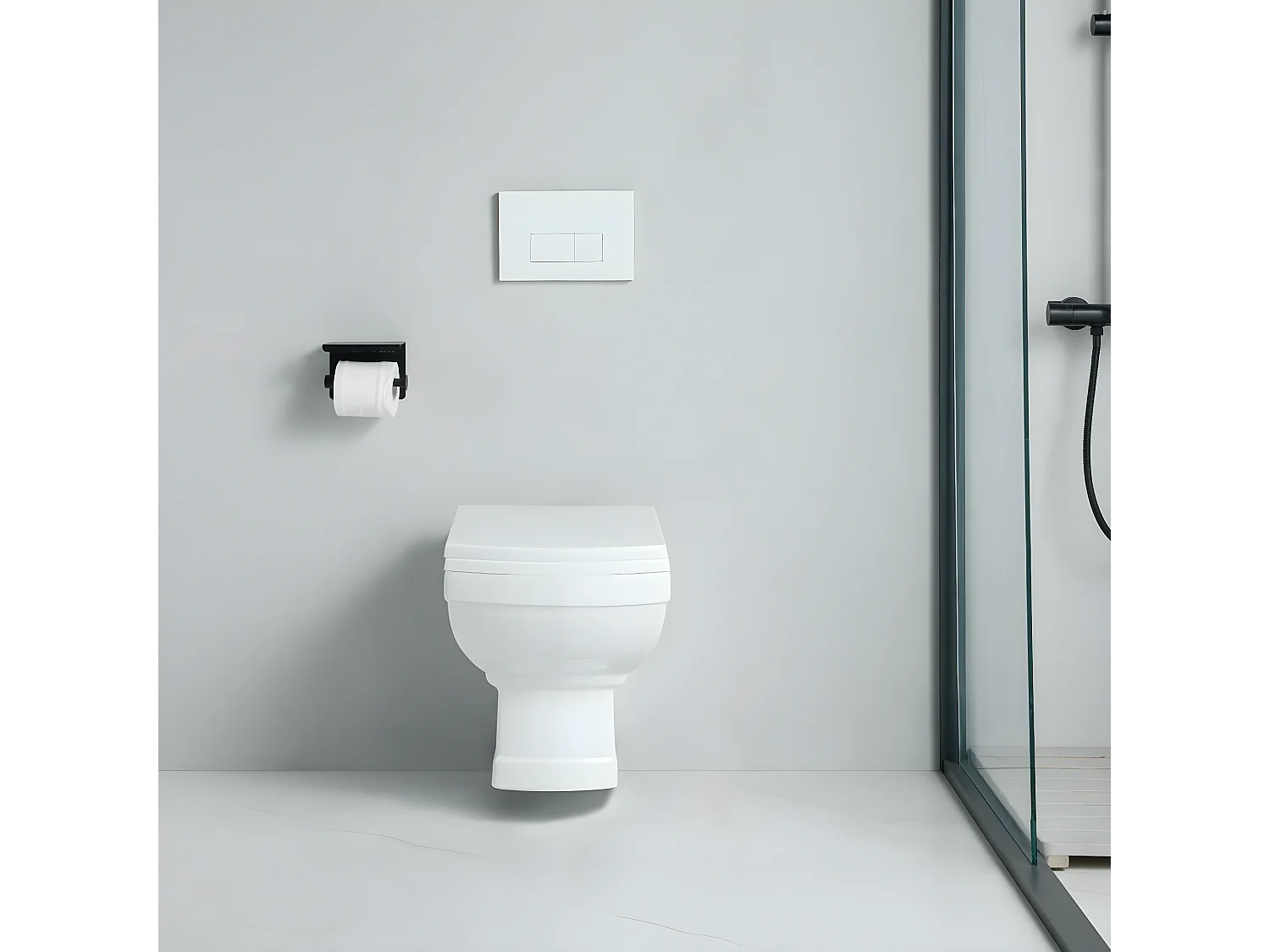 Cuvette WC rétro suspendu MECHELL en céramique