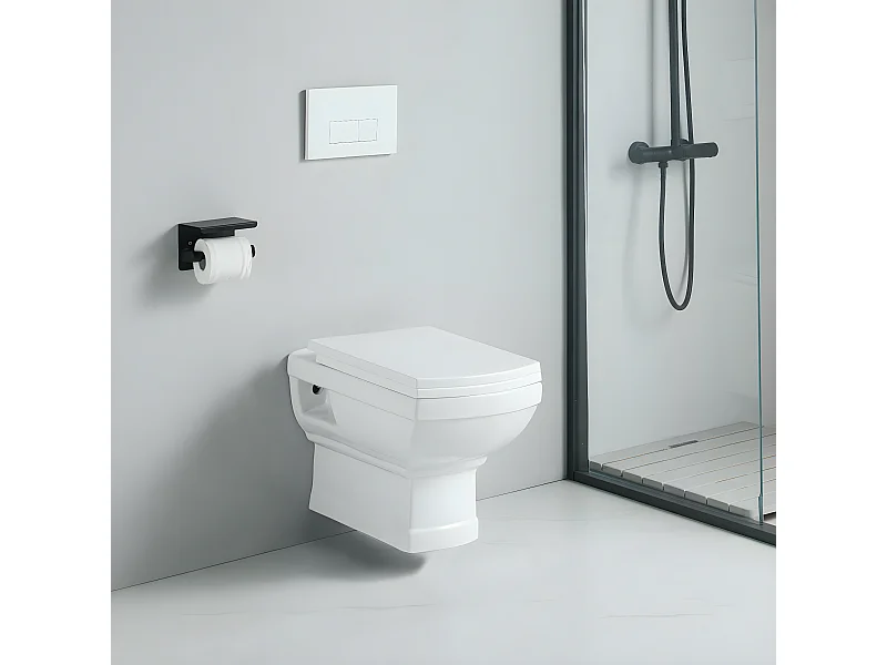 Cuvette WC rétro suspendu MECHELL en céramique