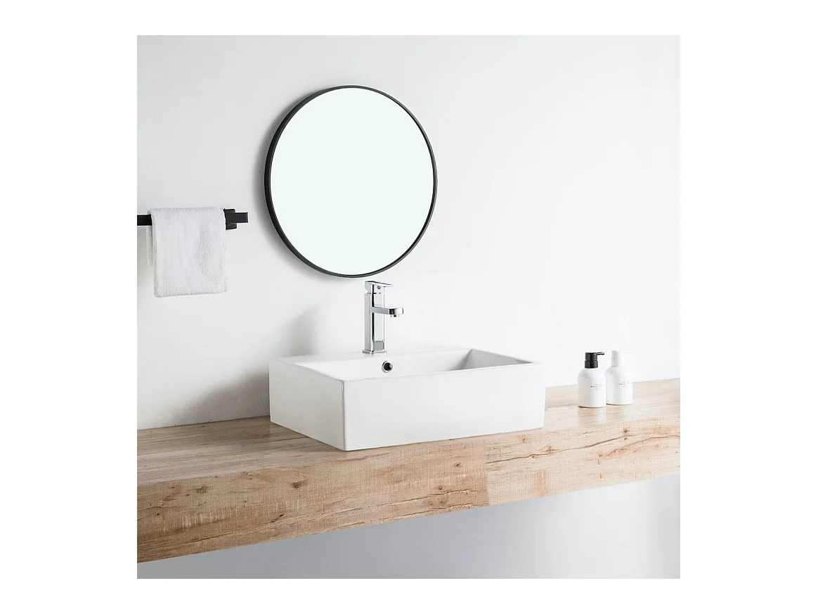 Aufsatzwaschbecken aus glasierter Keramik CORRIENTES 53x42 cm