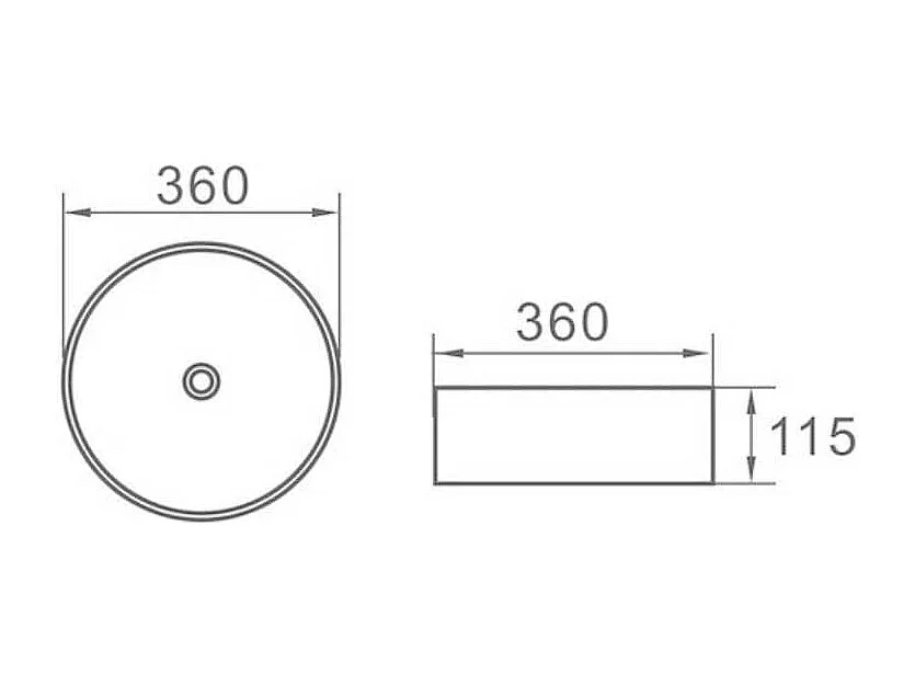 Vasque à poser ronde en céramique MENDOZA 6 coloris Ø36 cm Noir mat