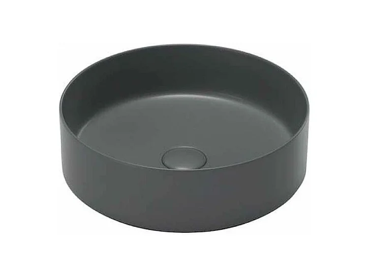 Vasque à poser ronde en céramique MENDOZA 6 coloris Ø36 cm Gris anthracite mat