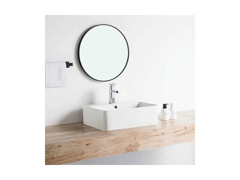 Aufsatzwaschbecken aus glasierter Keramik VENADO 52x42 cm