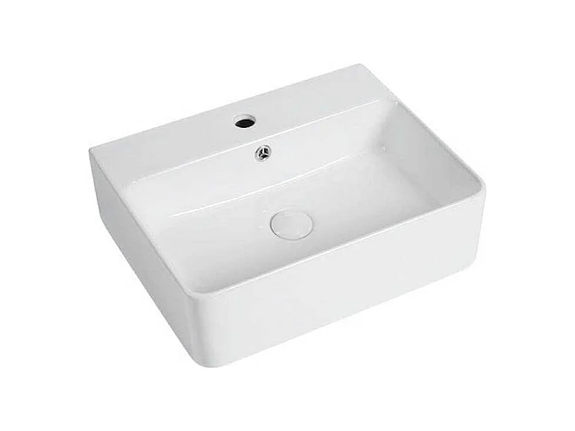 Aufsatzwaschbecken aus glasierter Keramik VENADO 52x42 cm