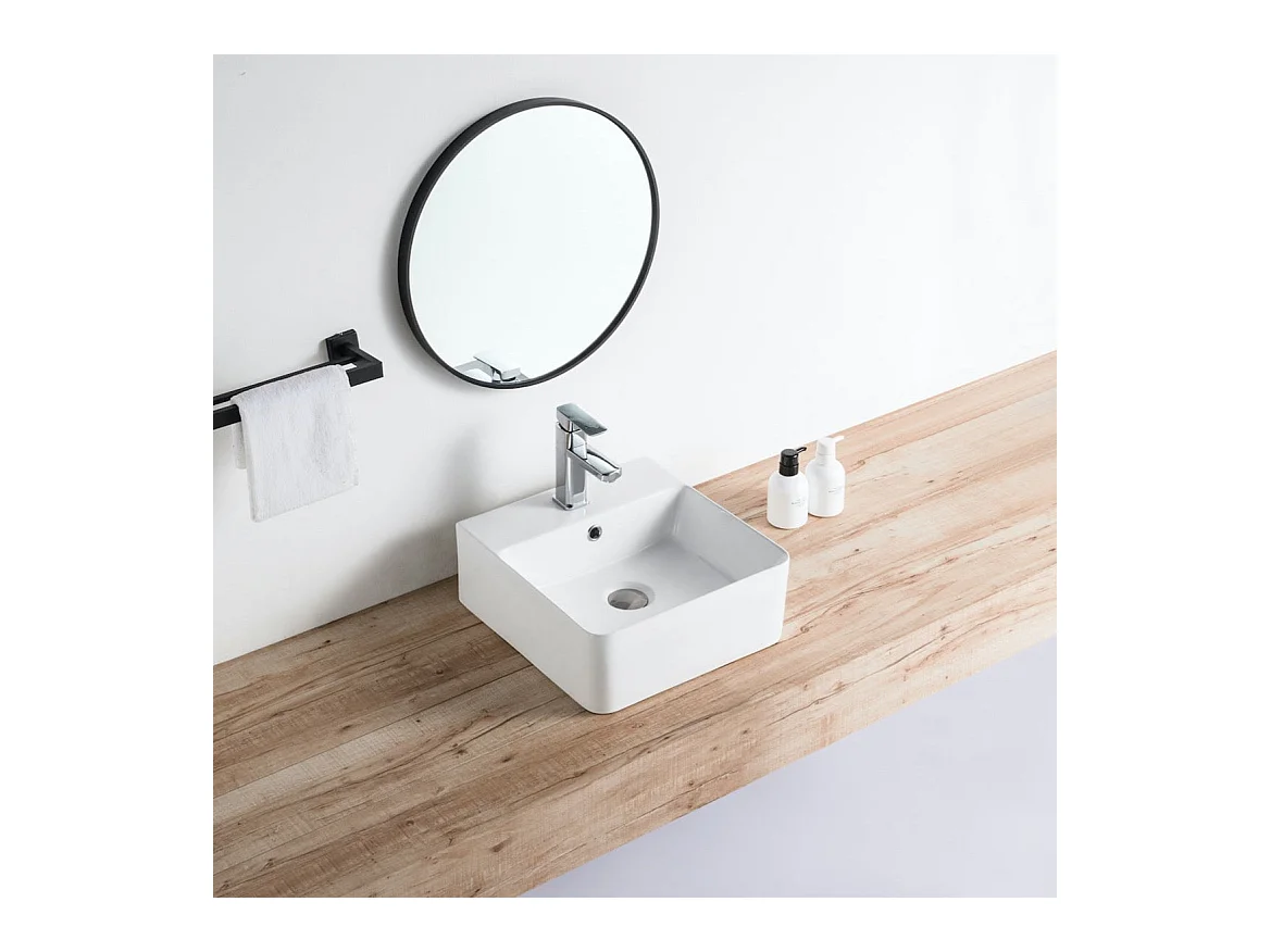 Aufsatzwaschbecken aus glasierter Keramik VENADO 42x425 cm