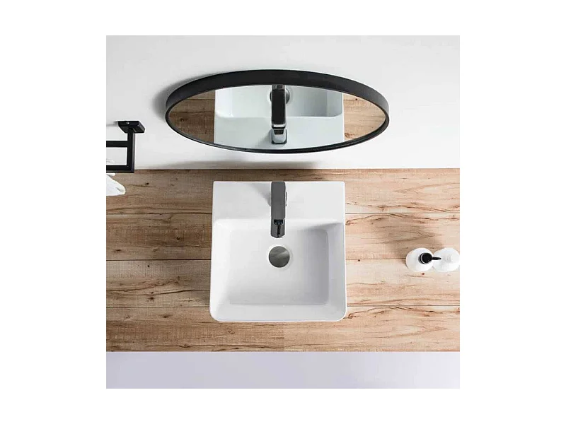 Aufsatzwaschbecken aus glasierter Keramik VENADO 42x425 cm