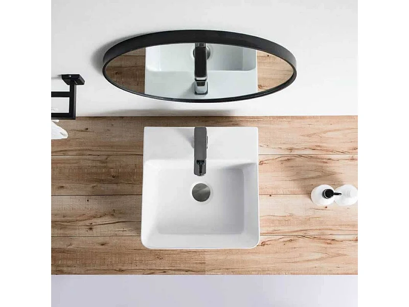 Aufsatzwaschbecken aus glasierter Keramik VENADO 42x425 cm