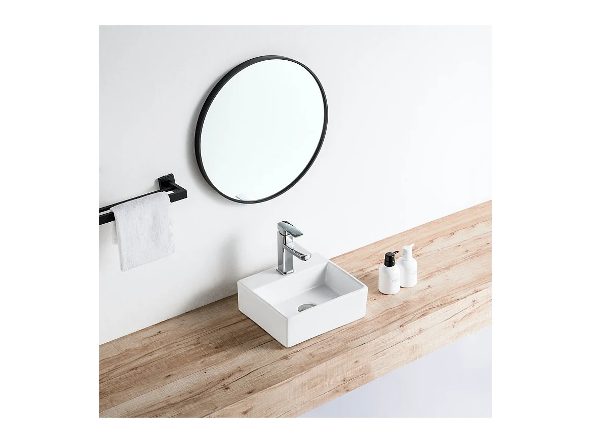 Aufsatzwaschbecken aus glasierter Keramik SALTA 33x29 cm