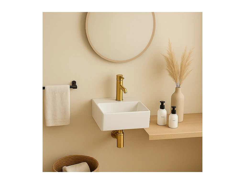 Aufsatzwaschbecken aus glasierter Keramik SALTA 33x29 cm