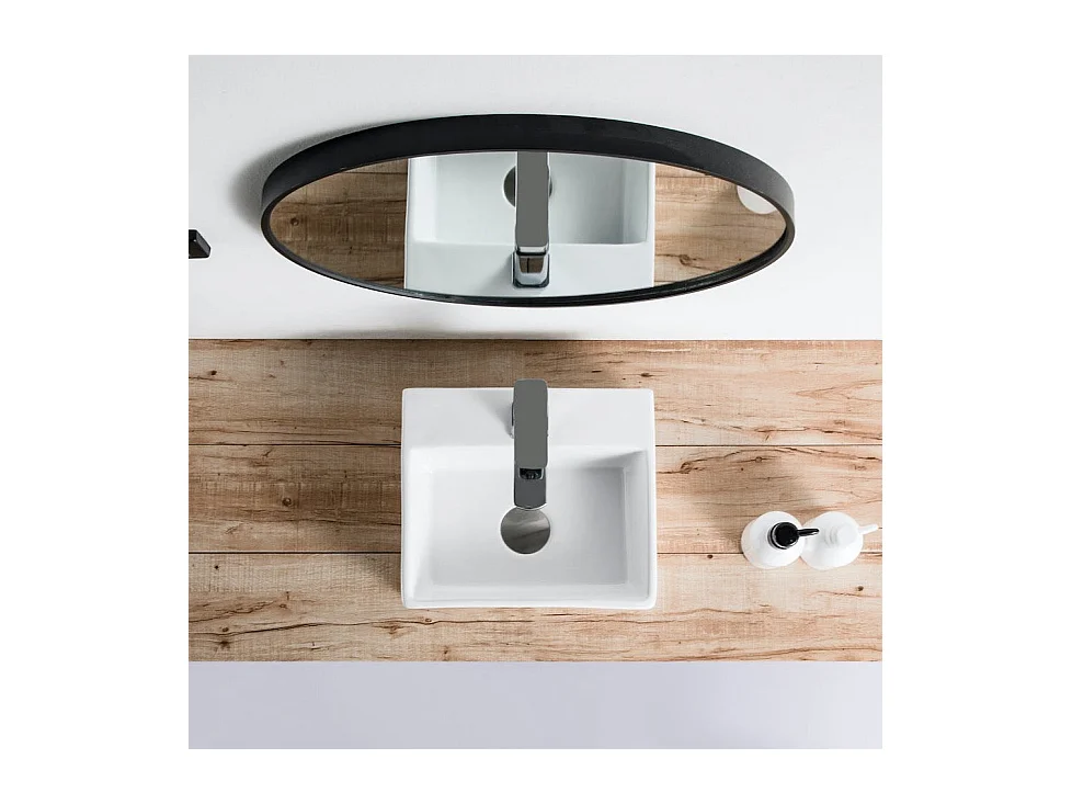 Aufsatzwaschbecken aus glasierter Keramik SALTA 33x29 cm